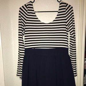 Long sleeve Stripped dress